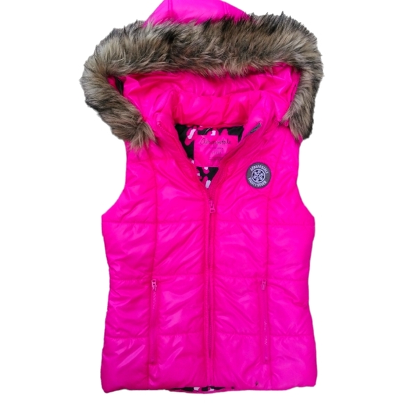 Aeropostale Jackets & Blazers - Aeropostale Pink Cheetah print puffer vest